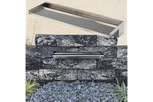 Köhko, cascata “ALBERTA” in acciaio inox V2A, fontana con caduta dell’acqua opaca