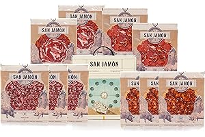 SANJAMON SAN JAMÓN. Cesta de Navidad con Jamón y Lomo de Cebo, Chorizo y Salchichón Ibéricos. Lote para Regalo de Productos Ibéricos Gourmet Loncheados de Elaboración Artesanal.