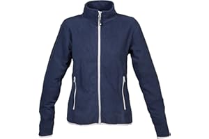 Niscioma Felpa Zip Intera Donna - Maglia Tuta Felpata Invernale Maglie Senza Cappuccio Tinta Unita, Felpe da Lavoro 100% Poliestere con Tasche Fondo Elasticizzato, Modello Met Lady