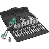 Wera Zyklop Speed Cırcır Anahtar Seti 8100 SA 6 1/4 in&ccedil; Tahrik, Metrik, 28 Par&ccedil;a, 05004016001