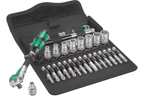 Wera 05004016001 8100 SA 6 Jeu cliquet Zyklop Speed, à carré 1/4“, métrique, 28 pièces