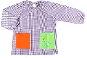 Etrexonline Bata Escolar Babi Escolar Infantil Sin Botones Niño y Niña Elástica en Puño y Cuello