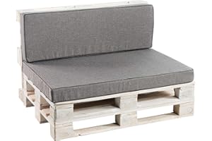 Gutekissen® Coussin pour Palette Extérieur - Confortable Coussin pour Canapé Jardin PFK - Différentes Tailles et Coloris (Dossier 120x40, Gris)
