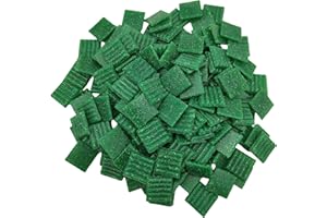 BTMIEY Azulejos de mosaico de cuarzo de 500 g, piedras de mosaico multicolor de 2 cm para manualidades, manualidades, manualidades, manualidades, decoración de pared del hogar (verde)