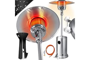 KESSER® Chauffage Radiant à gaz, Chauffage de terrasse, Chauffage Radiant à gaz 14 KW, radiateur Chaleur, Appareil de Chauffage, avec prougeection Contre Le basculement et arrêt Automatique, Argent