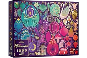 Elena Essex Świąteczne wyrzynarki, 1000 sztuk dla dorosłych, świąteczny róg obfitości, puzzle dla dorosłych, 1000, puzzle dla kobiet, Boże Narodzenie, rozmiar 70 x 50 cm