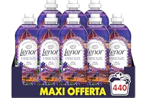 Lenor Ammorbidente Lavatrice Concentrato Essenze d’Italia, 440 Lavaggi (8x55), Firenze, Note Di Iris e Glicine, Profumo autentico di lunga durata