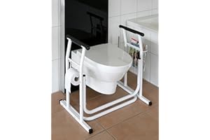 HERO24 Armature de toilettes toilettes mobile de maintien Poignée pour salle de bain Poignée de relèvement Halte Rail