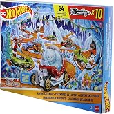 Hot Wheels 2026 Advent Calendar | Features 10 vehicles in 1:64 scale, 14 winter accessories & 10 ornament clips, JLG41