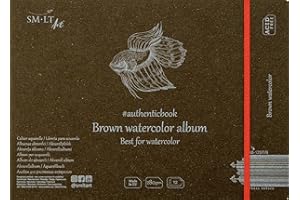 SM-LT Carnet- Aquarelle Brun - 24,5x17,6cm - 12 feuilles - 280 gsm SM58902