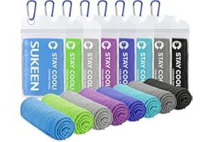 Sukeen Cooling Towel (40"x12") Ice Towel,Soft Breathable Cold Towel,Microfiber Towel for Golf,Sport,Running,Gym,Workout,Camping,Fitness,Workout & More Activities