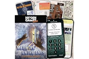 Hidden Games Hangover – Meurtre Entre Amis – Jeu d’enquête interactif réaliste en français, Jeu de détective captivant, Type Escape Game