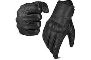 ‎AAASPORTX aaasportx Premium Motorrad Handschuhe Herr Leder mit Touchscreen Funktion - Protektoren Motorradhandschuhe Herren & Damen für Sommer Atmungsaktiv Motorcycle Gloves mit rutschfesten Pads