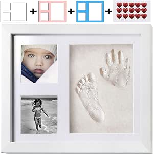 Cornice Impronte Neonato E Scatola Ricordi 2 In 1 – Personalizzabile, Argilla Non Tossica, Design Italiano, Regalo Perfetto