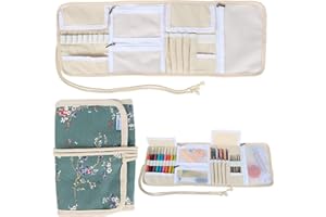 Teamoy Häkelnadel Wrap Ergonomisches Häkelnadel-Set Tasche aus Leinwand Nähset Organiser Tragetasche für unterwegs Stricknadeln Set Nadelset, Animal World (kein Zubehör im Lieferumfang enthalten)