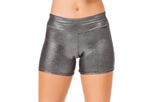 IKAANYA Girls or Women Snug Fit Micro Shorts for Gymnastics, Dance, Sports or Fitness