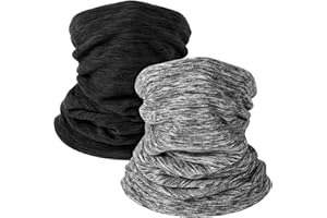 HICARER 2 Pieces Winter Neck Warmer Gaiter Fleece Ski Neck Scarf Warm Windproof Balaclava Cold Weather Scarf Tube Cover Bandanas for Men Women Winter Motorcycle Skiing Running Cycling