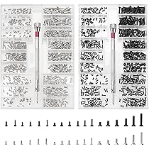 Kit Di Viti Micro Per Riparazioni - 500 Pezzi Per Occhiali, Laptop E Orologi | 18 Formati