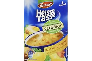 ERASCO HEISSE TASSE Heisse Tasse Kartoffel-Creme mit Croûtons Faltschachtel á 3 Beutel á 0,15 l, 12er Pack (12 x 450 ml)