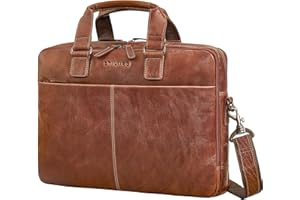 STILORD 'Oslo' Sacoche Homme Bandoulière pour Ordinateur 18 Pouches en Cuir - Sacoche Serviette Cuir Véritable avec Compartiment Ordinateur 18 Pouces - Grand Sac Messager Homme