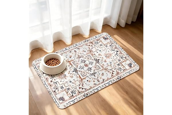 YOSEPATI Hund kattmatta Superabsorberande för Mat- och Vattenskål 30x50cm