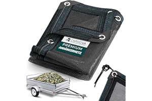 CARGO VA INTELLIGENT VEHICLE ACCESSORIES CargoVA® - Rete per rimorchio a maglia fine 3x5m - Rete nera a maglia fine con corda elastica - per una protezione ottimale del carico