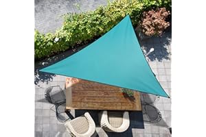 supregear Shade Sail, 3x3x3 m Triangular Shade Sail Waterproof UV Blockage Sun Sail Canopy Awning Shelter for Outdoor Courtyard Garden Patio Carport Lawn Swimming Pool, Blue