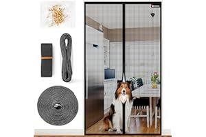 VITHOM LUXUS Fliegengitter Tür Magnet,Glasfaser mit Starke Flammhemmung+Reißfestigkeit,100*210cm Fliegengitter Balkontür ohne bohren mit Stärkere Magneten,Insektenschutzgitter,Verbreiterter Klettverschluss