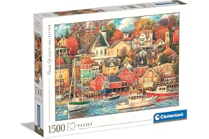 Clementoni - Good Times Harbor Puzzzle 1500pcs Apply Collection Harbor-1500 Tillverkad i Italien, 1500 bitar, Landskapspussel