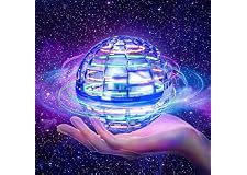 ALKNOT Flying Ball Toys, Flying Orb Hover Ball, 360° Rotating Cool Fidget Toys, Mini Drone Flyorb Toy with Built-in RGB Light