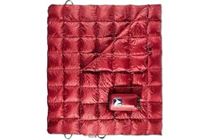 Horizon Hound Down Camping Blanket - Trek, Red Travel Blanket | Sustainable Insulated Down | Lightweight & Warm Quilt for Camping, Stadium, Hiking & Festival | Water Resistant, Packable & Compact