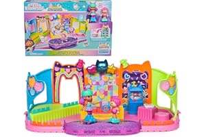 DREAMWORKS GABBY'S DOLLHOUSE Domek dla lalek Gabby, zestaw do zabawy w pokoju imprezowym z ekskluzywnymi figurkami