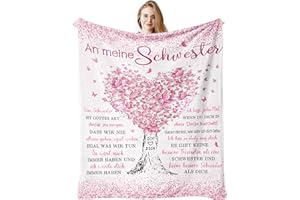 ‎JINMAPLE Jinmaple Schwester Geschenk Geburtstag, Geschenke für Schwester, Beste Schwestern Decke 150x130CM, Schwesterherz Geburtstagsgeschenk, Schwestern Geschenkidee zum Weihnachten, Abschied, Hochzeit