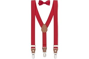 BomGuard Set Bretelle & Papillon Bambino – Regolabile – Per Maschietti da 1 a 8 Anni – Elegante per Matrimonio, Battesimo, Compleanno, Inizio Scuola, Festa – Accessori per Neonato e Bimbo