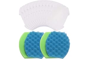 LTWHOME Compatible en Mousse Laine Polymère Filtrante et Tampons en Mousse Convient pour Blagdon Inpond 5-in-1 6000 and 6-in-1 9000 Filtre (Paquet de 16)