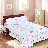 Dalina Textil Children's 3-Piece Bedding Set &ndash; 1 Fitted Sheet 90 cm Bed with Top Sheet 165 x 260 cm and 1 Long Pillowcase (90