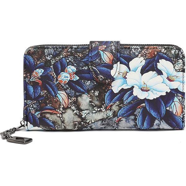 Holographic Wallet Clutch For Women - Iridescent Long Zipper Purse With Card Slots