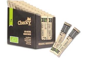 ‎CHERKY Cherky ECO Beef Sticks Schwarzer Knoblauch & Shiitake, 22 x 25g – BIO Rindfleisch Snack aus spanischem BIO Rind, mit BIO Shiitake, Keto, ohne Zusatzstoffe, ohne Gentechnik