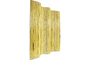 Papillon Thick White Natural Bamboo Screening Roll Privacy Border Screen Wind/Sun Protection 1.9m x 1.8m (6ft 2in x 6ft)