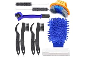 Oumers Bicyclette Outil de Nettoyage,10pcs Moto Chaîne de Vélo Outils de Nettoyage pour Chaîne/Manivelle/Pneu/Pignon Nettoyage de Saleté