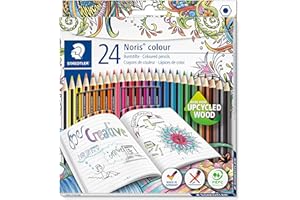 STAEDTLER 185 C24JB Noris Colour Colouring Pencils - Johanna Basford Edition - 24 Assorted Colours (Pack of 24 Pencils)