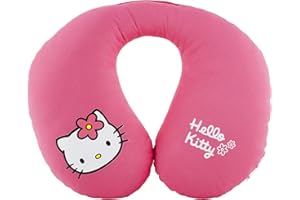 Hello Kitty Cojin para coche para niños - en forma de U - Hello Kitty - Almohadilla cervical – Rosa