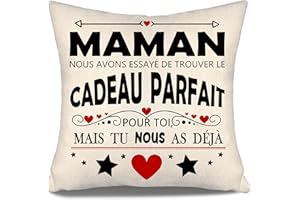 AOSUMIN Maman Nous Avons essayé de trouver Le Cadeau Parfait pour toi mais tu Nous as déjà Housses de Coussin Amusantes pour Maman Cadeau d'anniversaire Fête des mères Cadeau de Noël (Maman-b)
