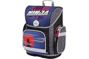 Baagl Schulranzen Jungen Mädchen für 1. Klasse (oder 2.Klasse), Ergo Schultasche Jungs Mädchen Grundschule, Leichter Kinder Ranzen Tornister Schulrucksack mit Brustgurt