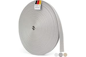 BAUHELD® Cinghia per tapparelle, 50 m, 14 mm, 18 mm, 20 mm, 23 mm, prodotta in Germania, adatta per tapparelle su porte e finestre, beige, marrone