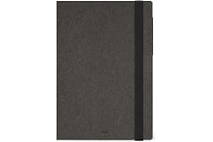 Legami - Agenda semanal mediana con cuaderno 2026, Deep Graphite, 12 meses mediano, cierre con elástico, agenda de enero 2026 a diciembre de 2026, papel FSC certificado, 12 x 18 cm