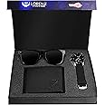 LORENZ Combo of Black Men's Wallet, Sunglasses & Watch | Choose Any one | Brown Wallet, Army Design Wallet, Blue Wallet or Black Wallet