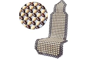 GEEGVV IK Style Beaded Car Seat Cover Massage From All Natural Wood Beads - Universal Fit For Car Seat Or Office Chairs