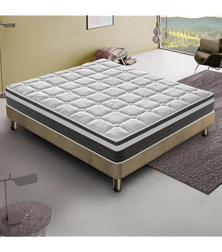 Homey Materasso Viscoelastico Sleep PRO Reversibile 30 Cm | 105x180 | Lato Inverno-Estate | Rigidità Medio-Alta | Certificato Oeko-Tex