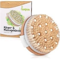 Trockenbürste Für Den Körper – Aus Naturborsten & Holz, Für Peeling, Lymphdrainage & Cellulite-Reduzierung